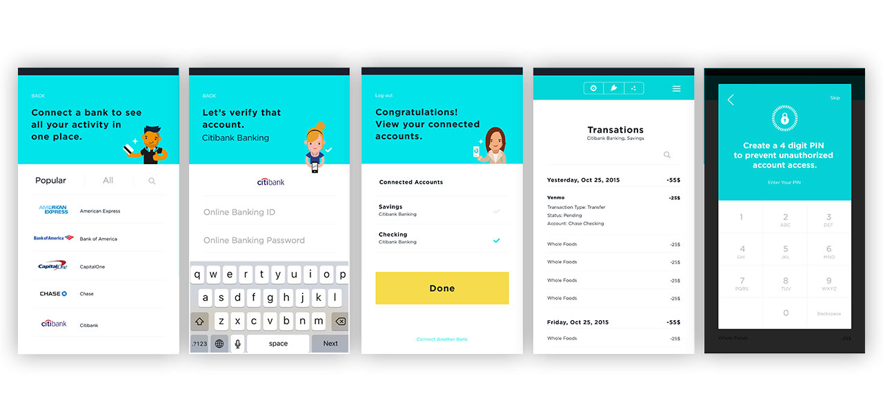  A warm, welcoming screen design to introduce the user to the App features. 